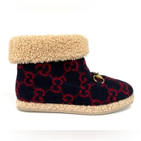 gucci fria wool booties|Gucci ladies boots.